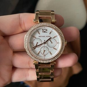 womens michael kors rose gold watch